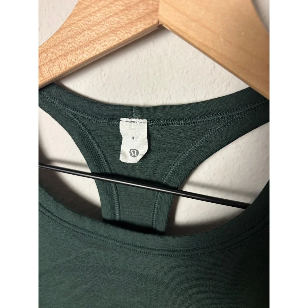 Lululemon Swiftly Tech Cropped Racerback Tank Top 2.0 Legacy Green Size 4